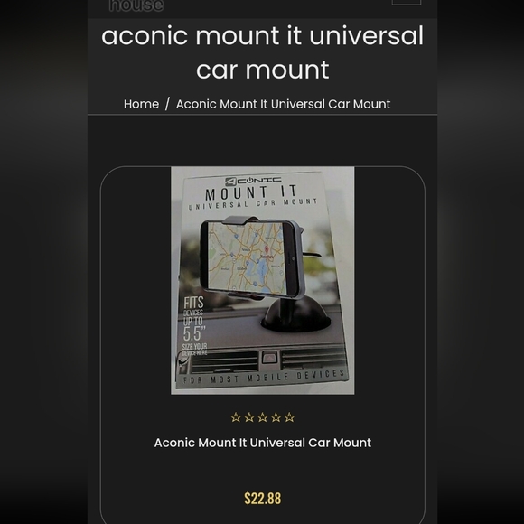 NIB- ACONIC MOUNT IT UNIVERSAL CAR MOUNT - Picture 6 of 6